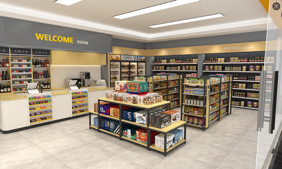 Supermarket display rack