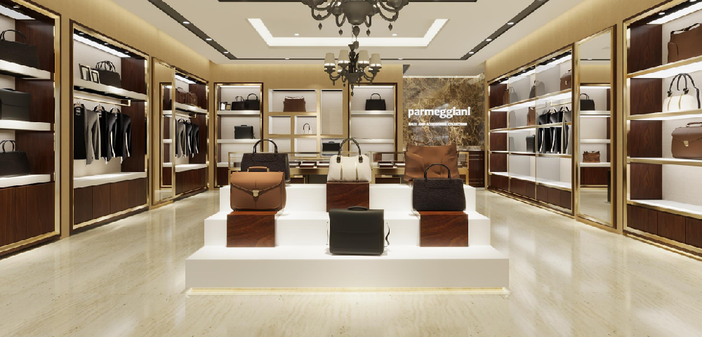 Display of luxury watch bag terminal specialty store