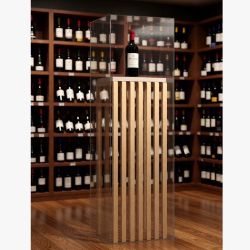 Wine cabinet display rack